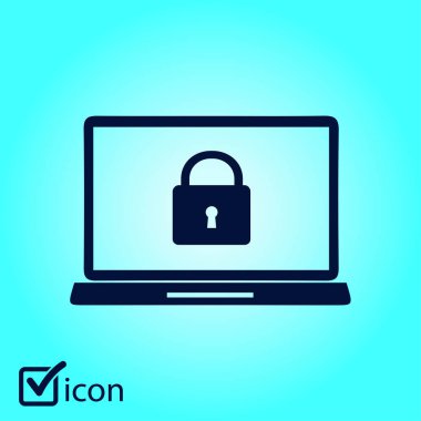 İnternet güvenliği konsepti ikonu. Tanımlama ve koruma simgesi.