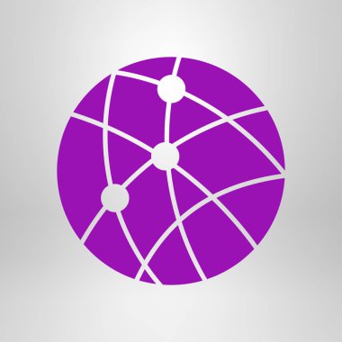 küresel teknoloji veya sosyal ağ simgesini işaret erkek.