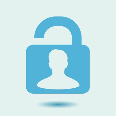 Simgesini kilidini. Düz tasarım stili. Vektör Eps10 