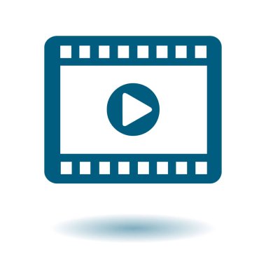 video simgesi. düz tasarım stili. vektör eps 10.