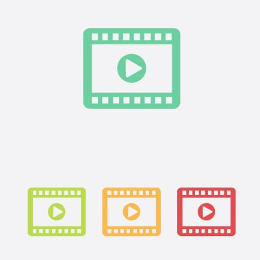 video simgesi. düz tasarım stili. vektör eps 10.