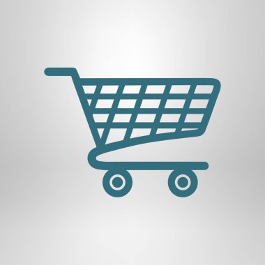 grafik alışveriş düz simgesi