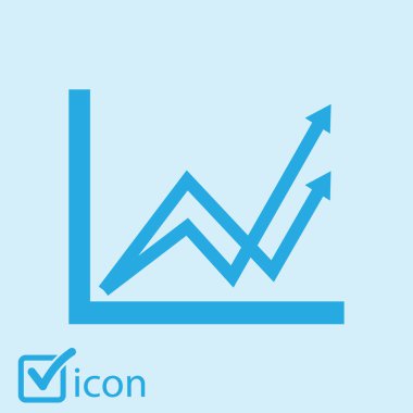 İş grafiği. Grafik düz simgesi