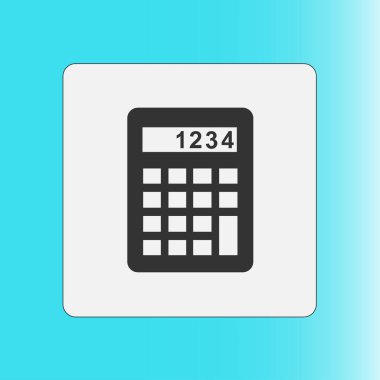 Hesap makinesi simge. Düz tasarım stili. EPS 10