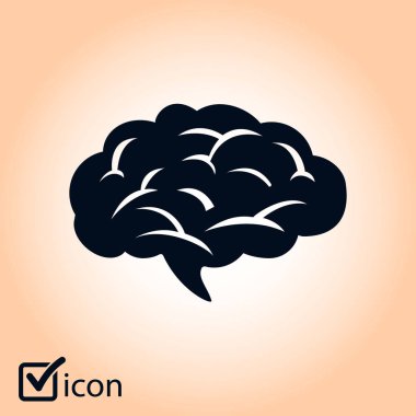 Beyin simgesi. İnsan akıllı akıllı zihin. Nöroloji erkek.