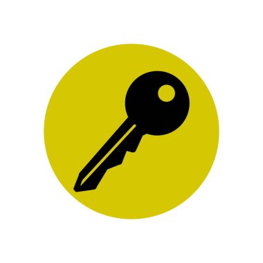 Anahtar simgesi. Kilit erkek. Güvenlik işareti. Düz tasarım stili.