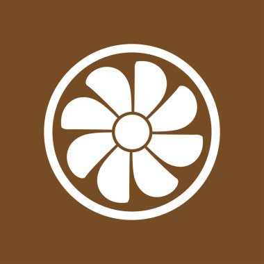 Egzoz vantilatörü simgesi. Havalandırma sembolü.