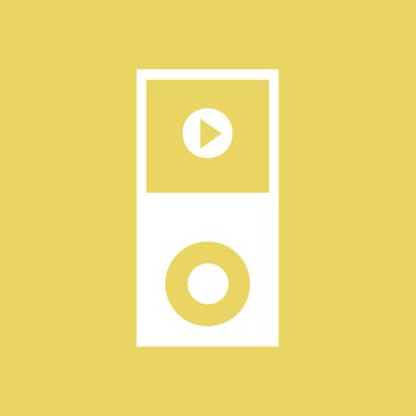 taşınabilir kitle iletişim araçları oyuncu simgesi. düz tasarım stili. vektör eps 10.