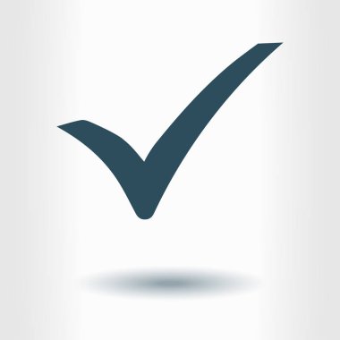 Onay işareti simgesi. Düz tasarım stili. Vektör Eps 10.