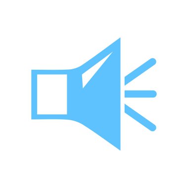 Hoparlör simgesi. Hoparlör ses işareti simgesi. Sembol ses. Düz tasarım stili. Vektör Eps 10.