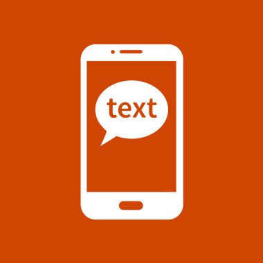 Mobil sohbet simgesi. Cep telefonu Web sohbet ve iletişim temsil eden.