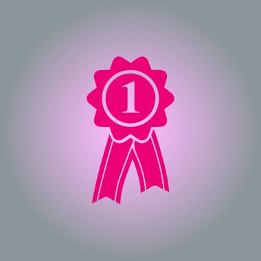  Kurdele simgesi ile rozet. Ödülü rozet şerit erkek ile.