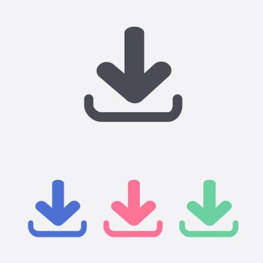 Simgesini indirin. Düğme yükleyin. Düz stil.