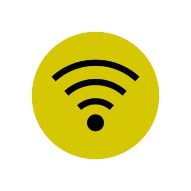 WiFi sembolü. Vektör kablosuz ağ kutsal kişilerin resmi. Düz tasarım