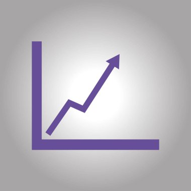 İş grafiği. Grafik düz simgesi