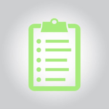 Listesi vektör simgesini denetleyin. Düz tasarım.