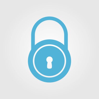 Kilit simgesi. Düz tasarım tarzı. Vektör EPS10.