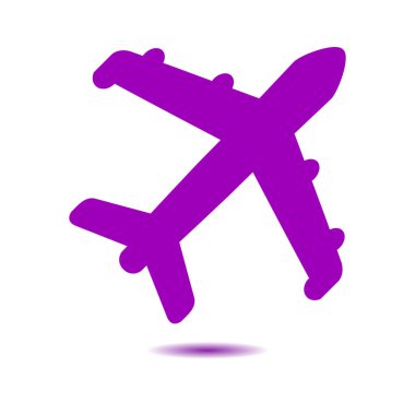 Uçak simgesi. Seyahat erkek. Alt yazıyı uçaktan uçak.