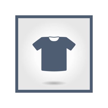 T-shirt işareti simgesi. Giysi sembolü. Düz tasarım stili.