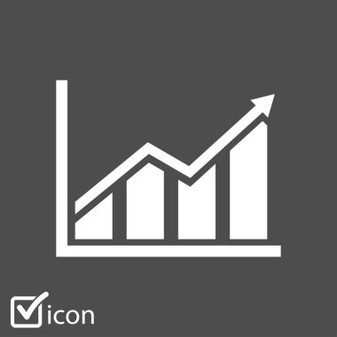 Infographic. Grafik simgesini. Büyüyen grafik erkek.