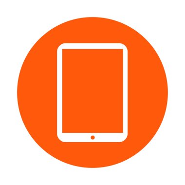 Modern dijital tablet Pc simgesi. Düz tasarım simgesi. EPS 10 vektör.