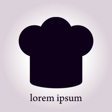 Chef şapka işareti simgesi. Şapka pişirme sembolü.