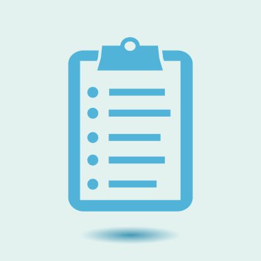 Listesi vektör simgesini denetleyin. Düz tasarım.