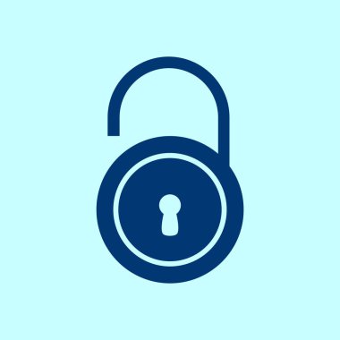 Simgesini kilidini. Düz tasarım stili. Vektör Eps10 