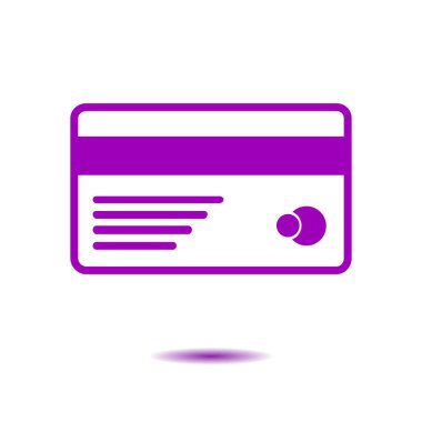 Vektör kredi kartı simgesi. Düz tasarım stili. EPS 10.