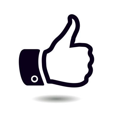 Simge gibi. El parmak tabela. Sembol başparmak. Düz tasarım stili. 