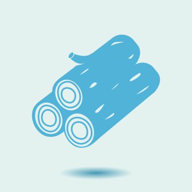 Ahşap simgesi. Tüm oduncu. Yenilenebilir kaynak erkek.