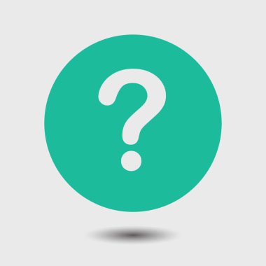 Soru işareti simgesi. Yardım sembolü. SSS işareti. Düz tasarım tarzı. EPS 10.