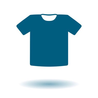 T-shirt işareti simgesi. Giysi sembolü. Düz tasarım stili.
