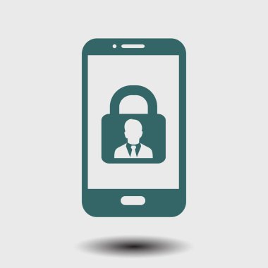 İnternet güvenliği konsepti ikonu. Tanımlama ve koruma simgesi.