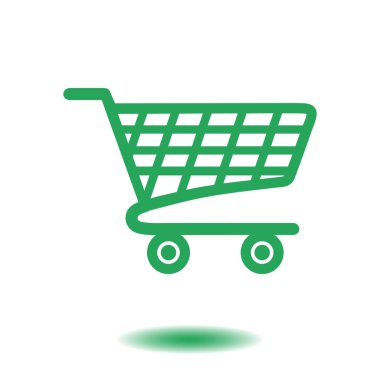 grafik alışveriş düz simgesi