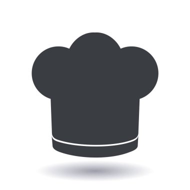 Chef şapka işareti simgesi. Şapka pişirme sembolü.