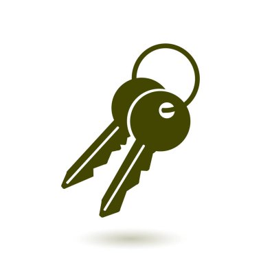 Anahtar simgesi. Kilit erkek. Güvenlik işareti. Düz tasarım stili.