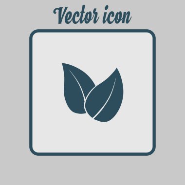 Yaprak simgesi. Taze doğal ürün simgesi. Organik ürün işareti. Düz tasarım stili.