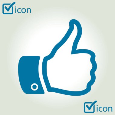 Simge gibi. El parmak tabela. Sembol başparmak. Düz tasarım stili. 