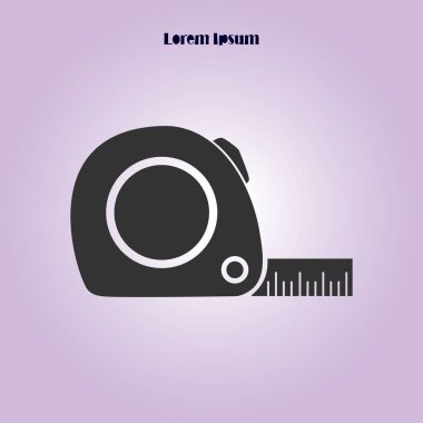  Mezura simgesi. Rulet inşaat erkek.