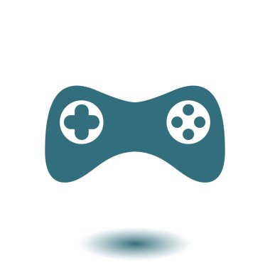 Gamepad simgesi. Vektör. Düz tasarım stili