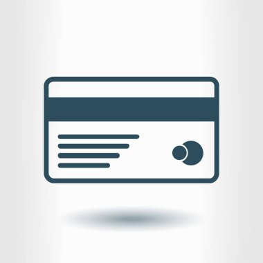 Vektör kredi kartı simgesi. Düz tasarım stili. EPS 10.