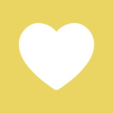 Sevgililer günü, düz kalp simgesi, vektör çizim 