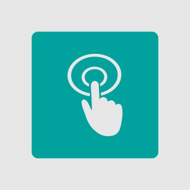 El imleç işareti simgesi. El işaretçi simgesi. Modern UI Web sitesi gezinme. Düz tasarım. EPS 10.