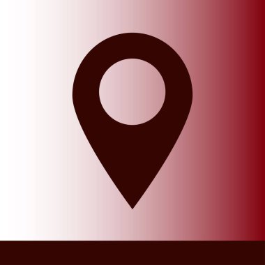 Harita işaretçi simgesi. GPS konumu sembolü. Düz tasarım stili. Vektör Eps 10.