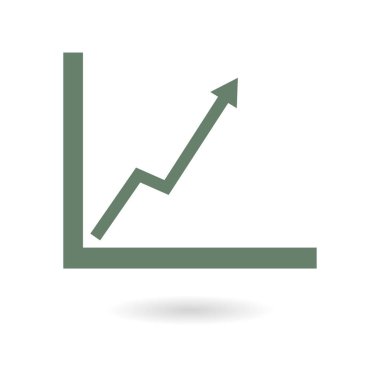 İş grafiği. Grafik düz simgesi