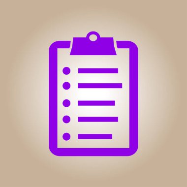 Listesi vektör simgesini denetleyin. Düz tasarım.