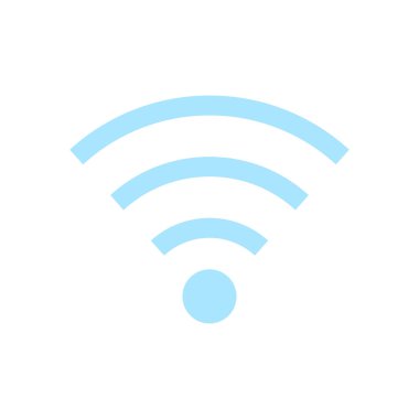 WiFi sembolü. Vektör kablosuz ağ kutsal kişilerin resmi. Düz tasarım