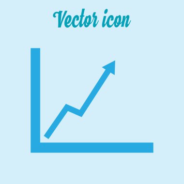 İş grafiği. Grafik düz simgesi