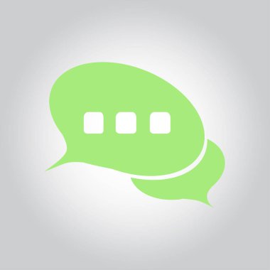 Diyalog simgesi, vektör illüstrasyonu. Düz tasarım biçimi